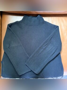 GAP 100% Cotton Oversized Split-Hem Mockneck Sweater